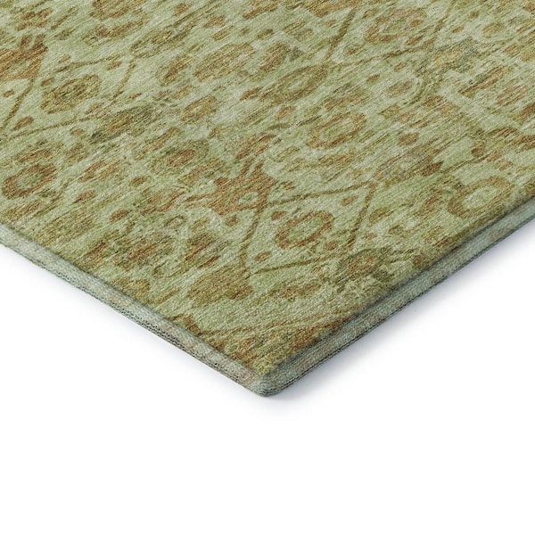 Mayfield Premium Machine Washable Abstract AMF1225 Sage 5 ft. x 7 ft. 6 in. Area Rug