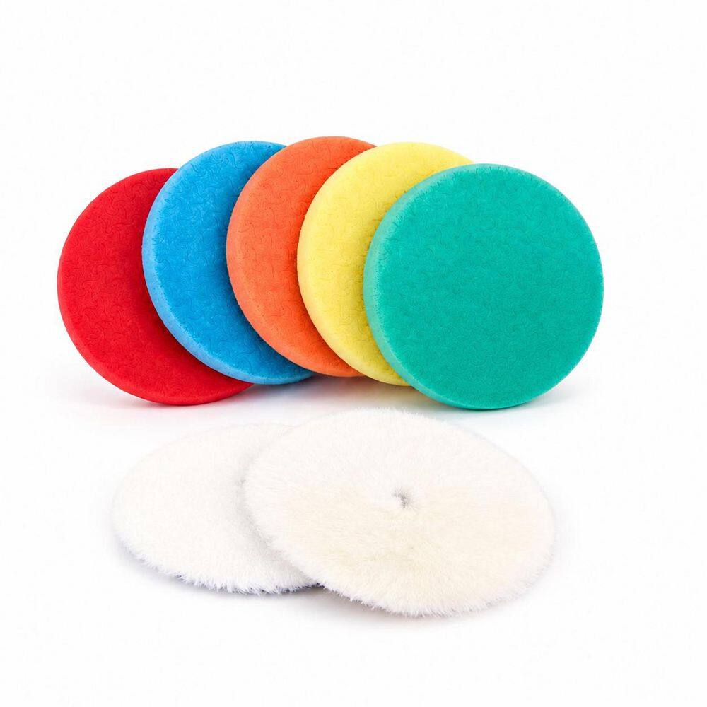 6 Inch Foam Wool Microfiber Polishing Pad Kit with Hook-and-Loop for Car Buffer Polish Wax 7 Piece price history on PriceWatchPro