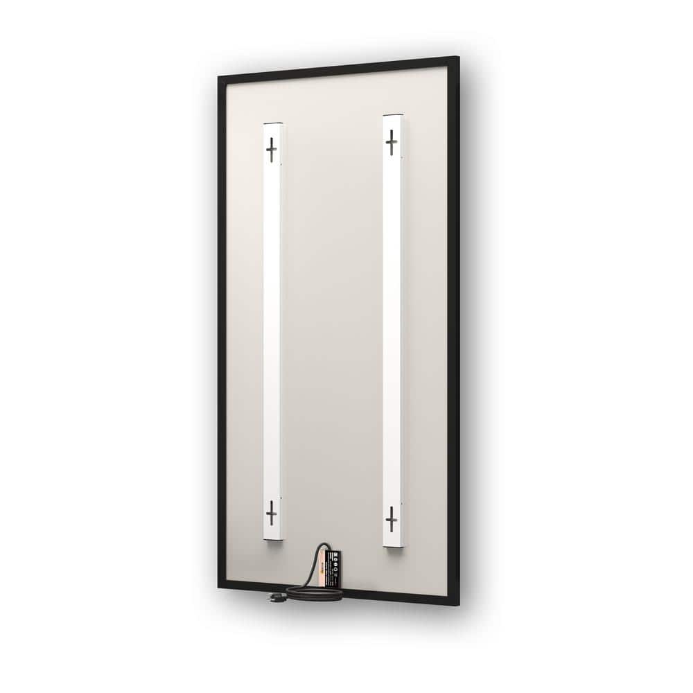 Slim Black Infrared Electric Panel Heater, 800 Watt