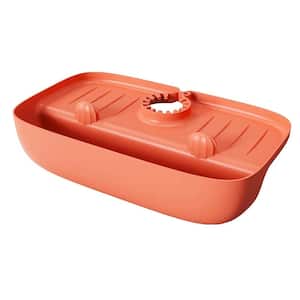 Super Absorbent Fast Drying Sink Faucet Splash Guard Drain Storage Rack Sponge Holders & Sink Caddies For Kitchen-Orange