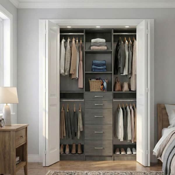 MODULAR CLOSETS Alto Collection 75 in. W Grey Wall Mounted 2