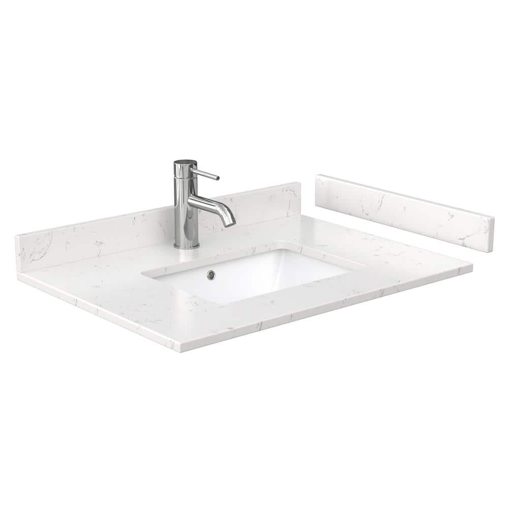 Miranda 30" Dark Blue Freestanding Bathroom Vanity with Carrara Marble Top