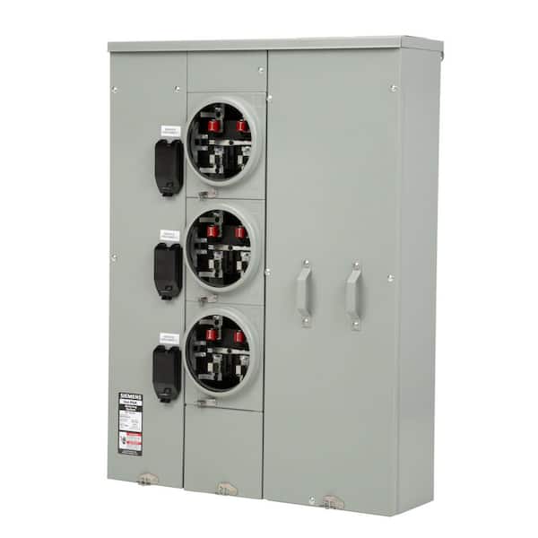 Uni-PAK 3-Gang 400 Amp Ringless Style Multi-Family Metering with Horn Bypass