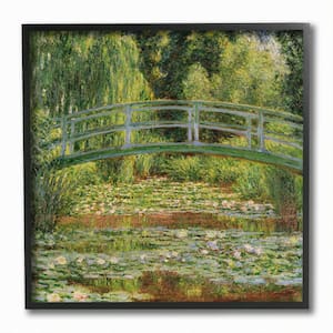 "The Water Lily Pond Monet Classic Painting" by Claude Monet Framed Nature Wall Art Print 12 in. x 12 in.