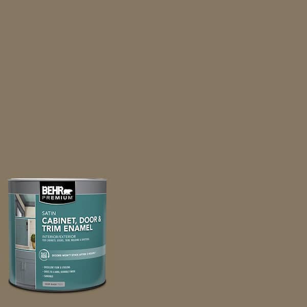 BEHR PREMIUM 1 qt. #N310-6 Palm Desert Satin Enamel Interior/Exterior Cabinet, Door & Trim Paint