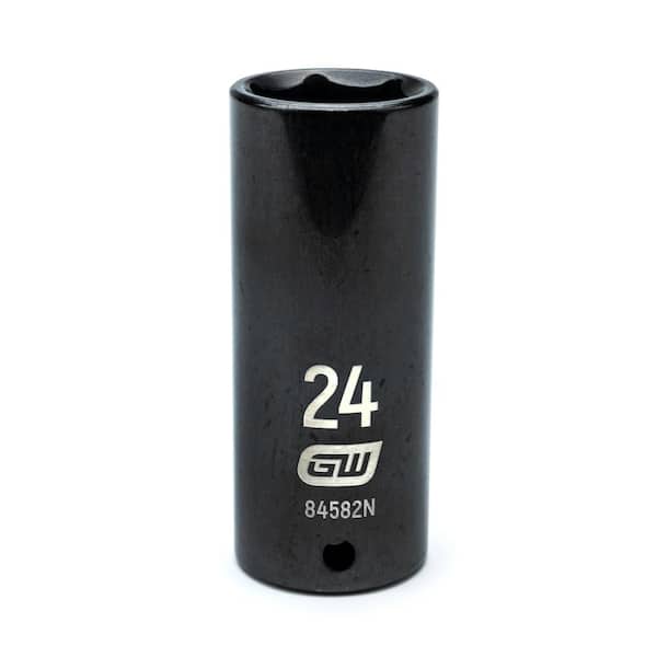 GEARWRENCH 1/2 in. Drive 6 Point Metric Deep Impact Socket 24 mm