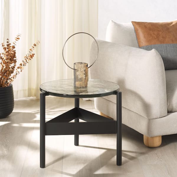 Rozalia 20.5 in. Round Metal End Table