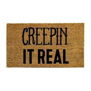 16 in. x 28 in. Coir Halloween Greeting "Creepin It Real" Door Mat