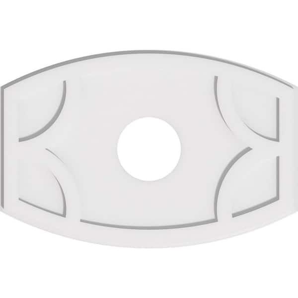 Ekena Millwork 28 in. W x 18-5/8 in. H x 6 in. ID x 1 in. P Kailey Architectural Grade PVC Contemporary Ceiling Medallion