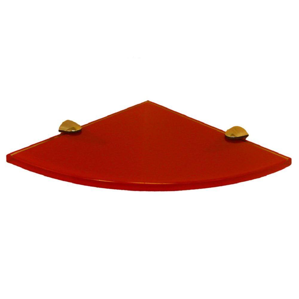 Fab Glass and Mirror 10 in. L x 0.37 in. H x 10 in. W Wall Mount Red