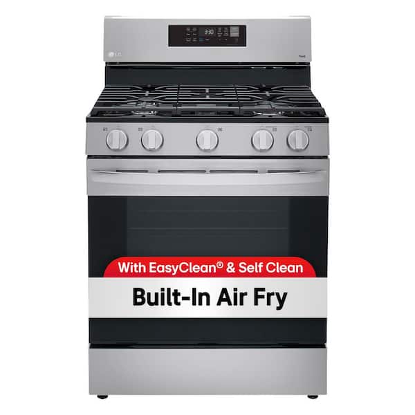 5.8 cu. ft. Smart Wi-Fi Enabled Fan Convection Gas Single Oven Range with AirFry and EasyClean in Stainless Steel
