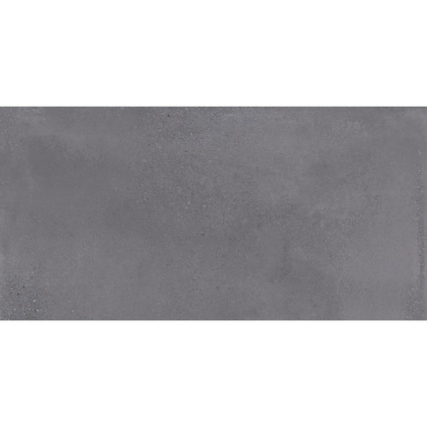 Italian Melange Nordic Black 12 in. x 24 in. Matte Stone Look Porcelain Floor and Wall Tile (8-Pieces, 16 sq. ft./Case)
