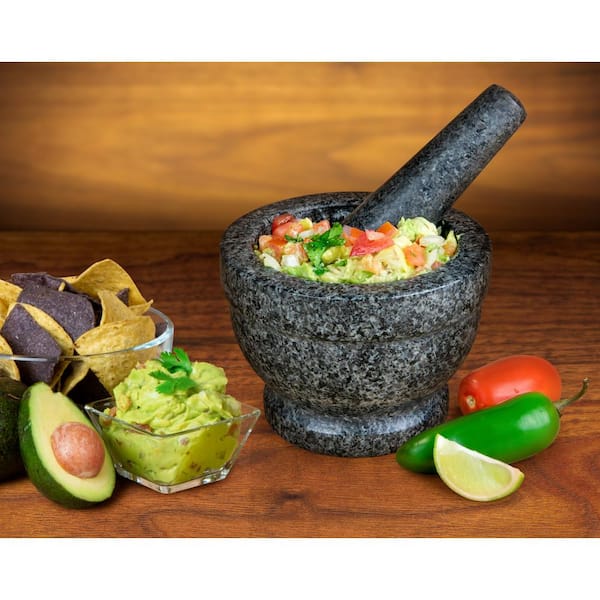 TACO TUESDAY Granite Stone Mortar and Pestle Set TTMP5GRNT - The Home Depot