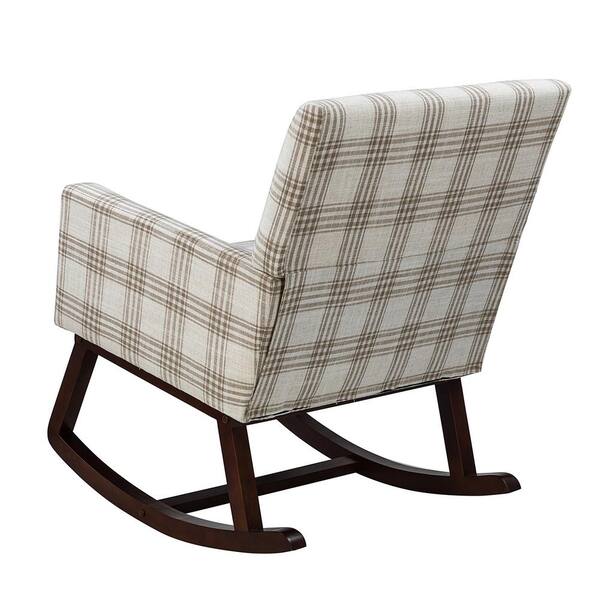 plaid rocking chair