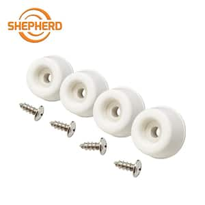 7/8 in. Off-White Rubber Screw-On Bumpers for Surface Protection (4-Pack)