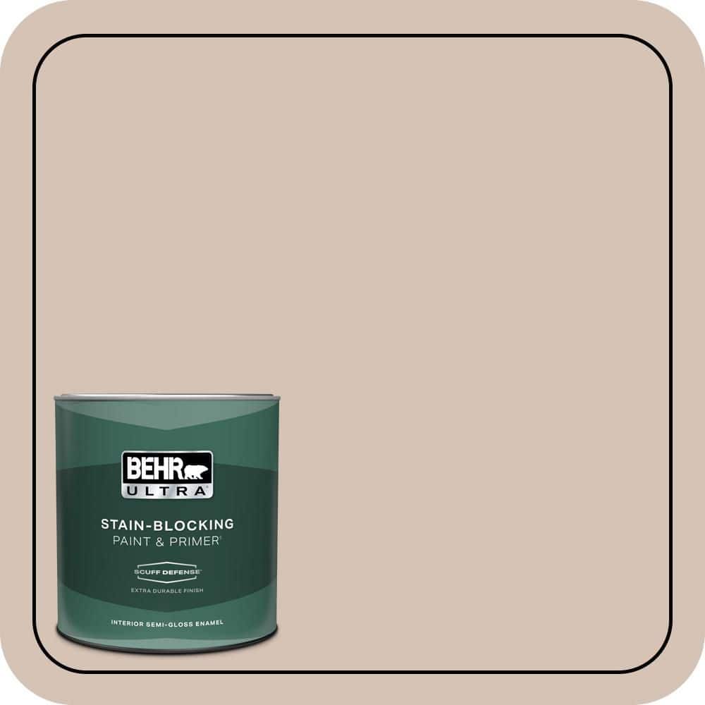 1 qt. #BIC-02 Hazy Taupe Extra Durable Semi-Gloss Enamel Interior Paint & Primer price history on PriceWatchPro