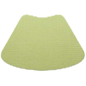 Fishnet 19 in. x 13 in. Mist Green PVC Covered Jute Wedge Placemat (Set of 6)