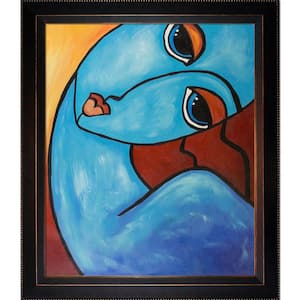Picasso by Nora, Feeling Blue with Veine D'Or Bronze Angled Frame by Nora Shepley Canvas Print