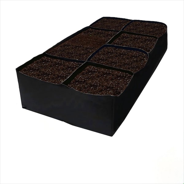 3 ft. x 6 ft. Fabric Raised Garden Bed, 28 gal. 8 Grids Plant Grow Bags for Growing Vegetables and Flowers