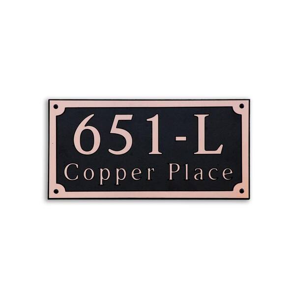 Oval House Number Sign Black & White Gloss Finish