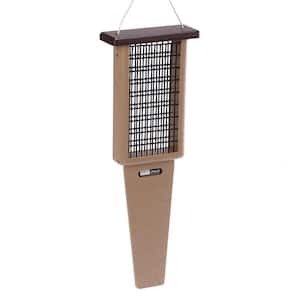 Recycled Double Cake Pileated Suet Feeder Brown