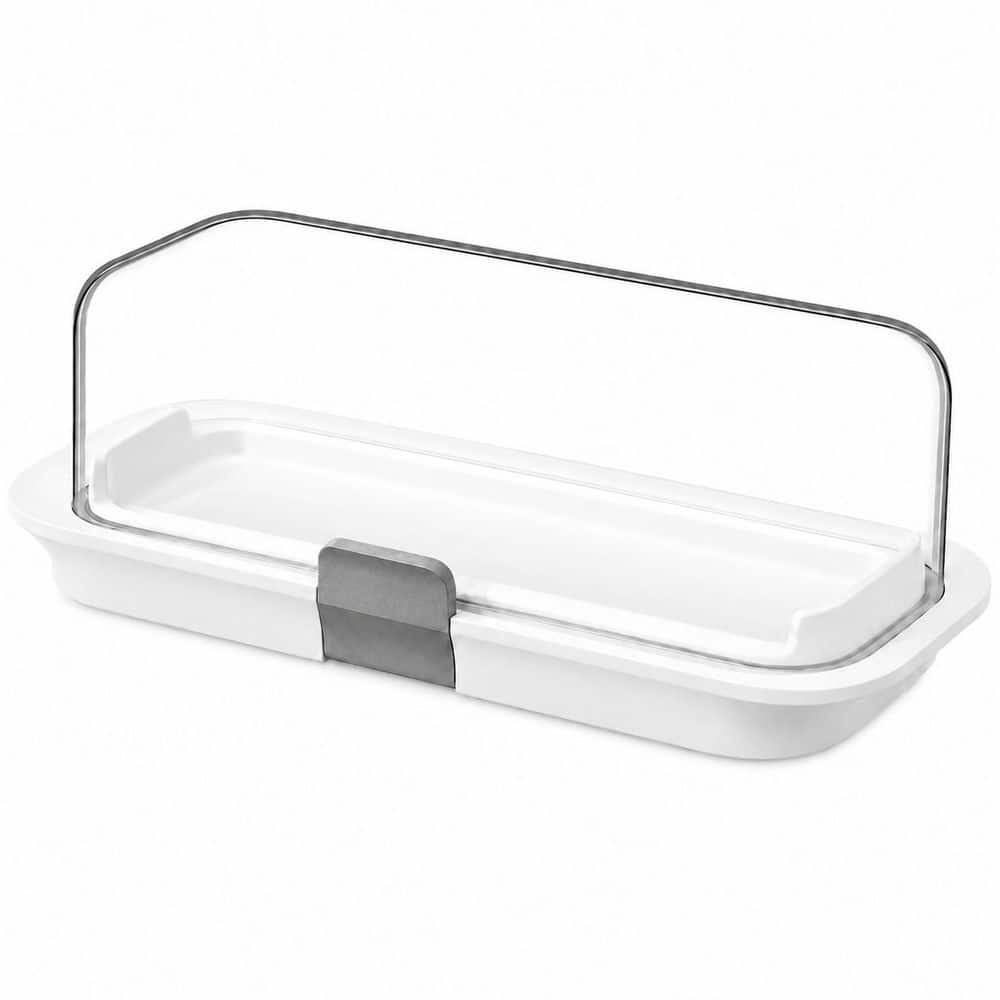 White Polypropylene Airtight Butter Dish with Lid for Countertop and Refrigerator Door Shelf, Microwave Safe price history on PriceWatchPro