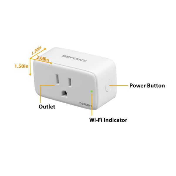 Smart Outdoor Single Outlet Plug Wi-Fi Bluetooth HubSpace 15AMP