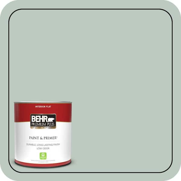 BEHR PREMIUM PLUS 1 qt. #N420-2 Mountain Falls Flat Low Odor Interior Paint & Primer