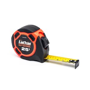 Lufkin L725SCTMPN Orange/Black Self-Center Tape Measure 1 W in x 25 L ft. 