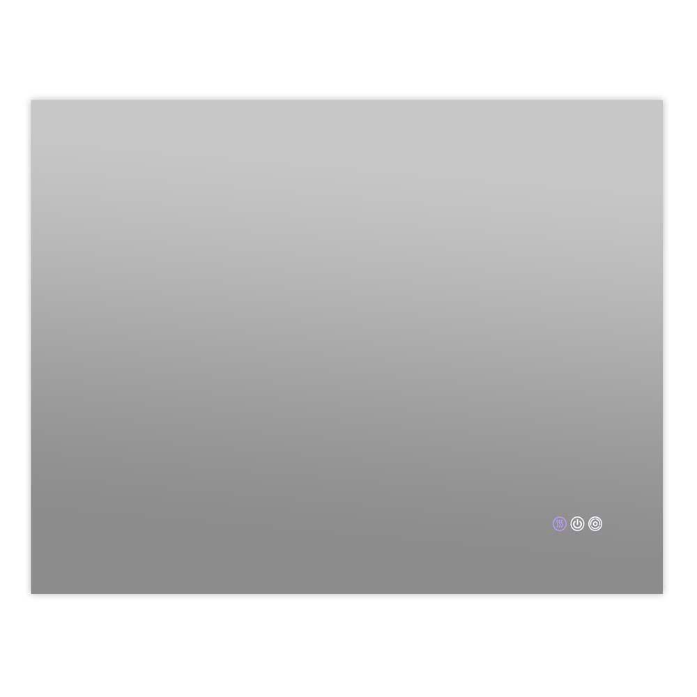 Clear 39 in. W x 32 in. H LED Modern Rectangle Wall Mirror with Anti-Fog, M