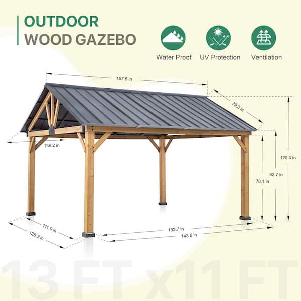 EAGLE PEAK 13 ft. W x 11 ft. D Solid 