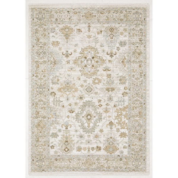 Lennon 5 ft. x 8 ft. Blue/Beige Oriental Area Rug