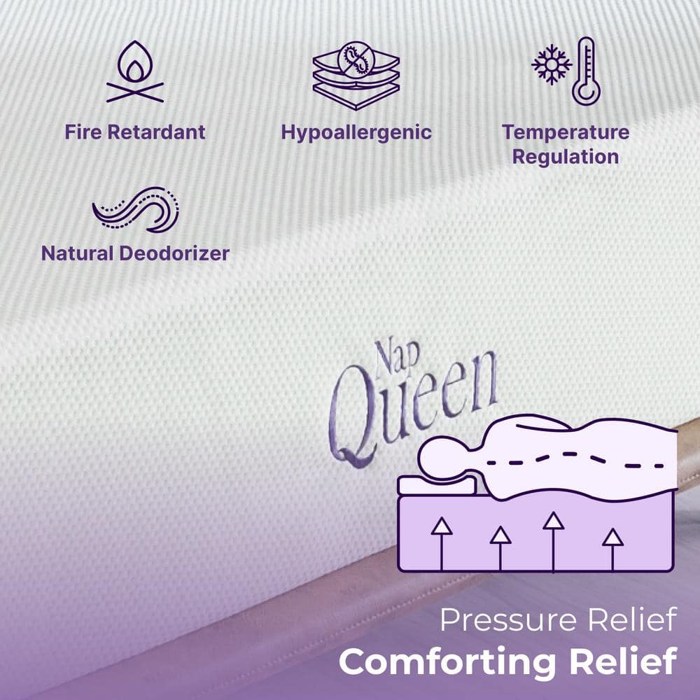 NapQueen 10" Full Bamboo Charcoal Memory Foam Mattress