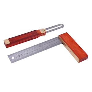 8 in. Try Square, 9 in. Sliding T-Bevel and Stainless Blade Square Ruler Set with Wood Handle (2-Piece)
