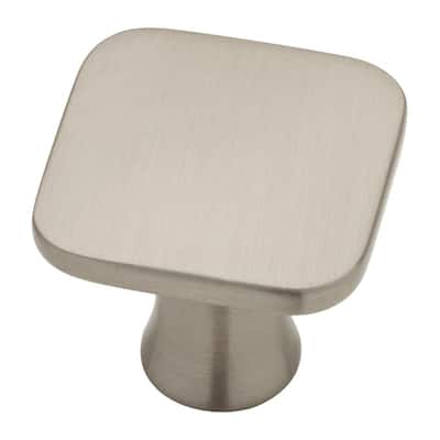 Lindley 1-3/16 in. (30 mm) Satin Nickel Square Cabinet Knob