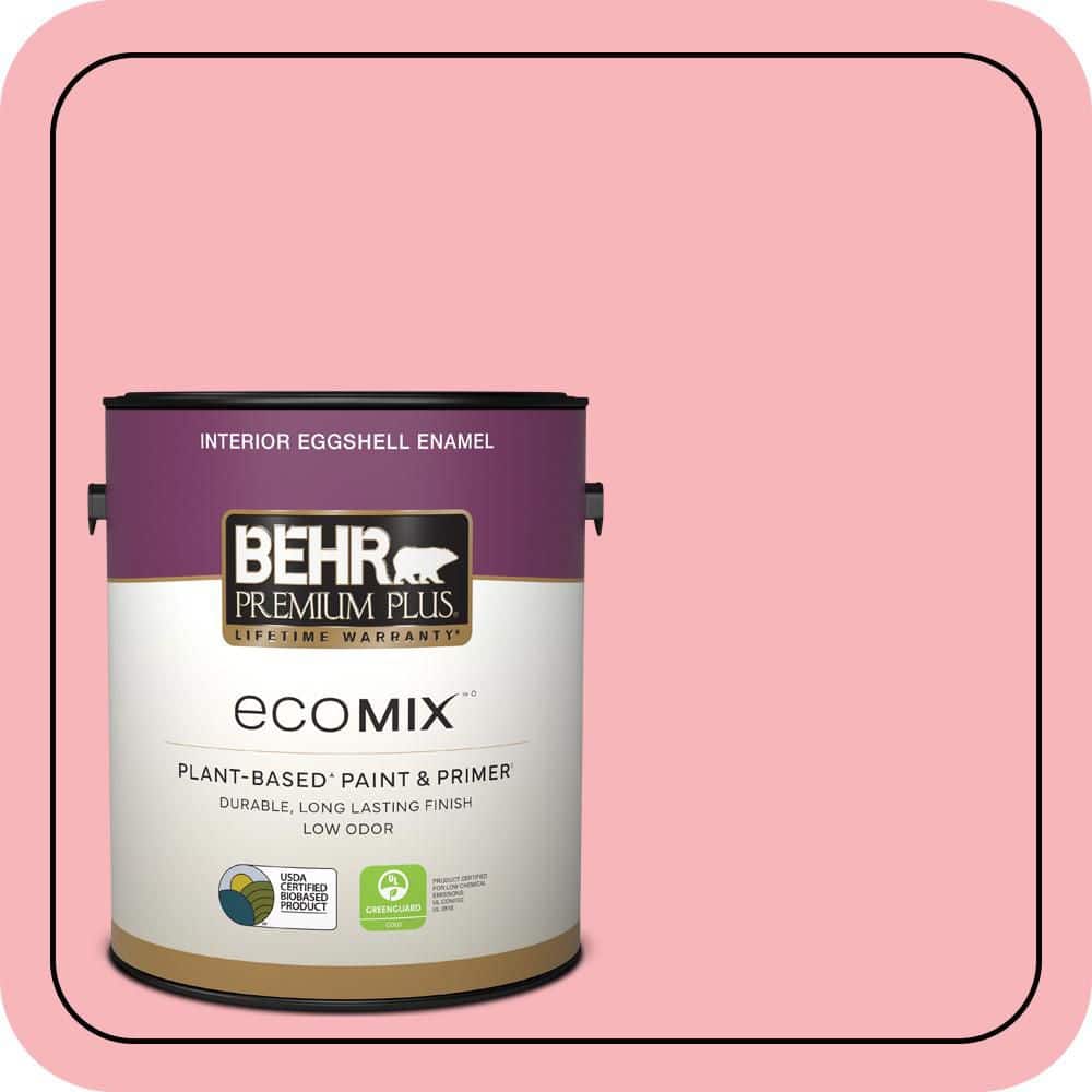 1 gal. #130A-3 Ballerina Pink Eggshell Enamel EcoMix Plant-Based Interior Paint & Primer price history on PriceWatchPro