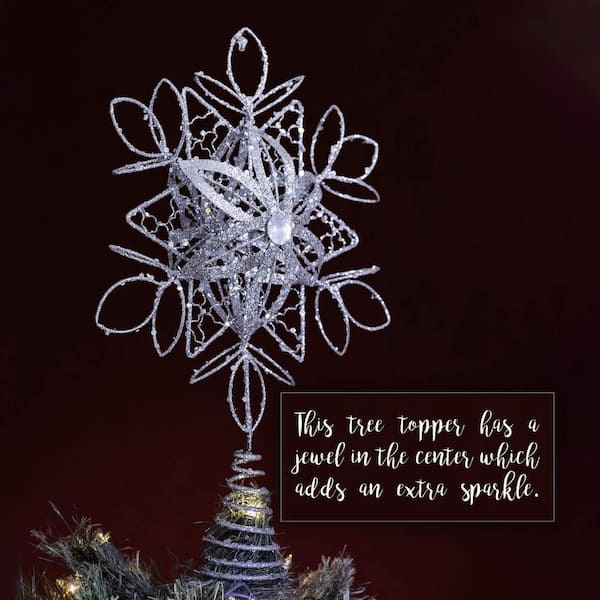 ORNATIVITY Candy Snowflake Tree Topper - Peppermint Candy Cane Snowflakes  Christmas Tree Decorations OR-101 - The Home Depot