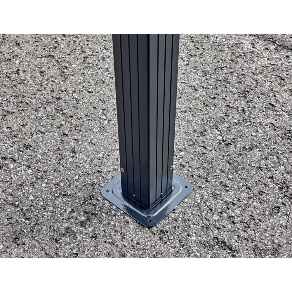 Samara 12' x 20' Dark Gray Aluminum and Steel Carport Kit