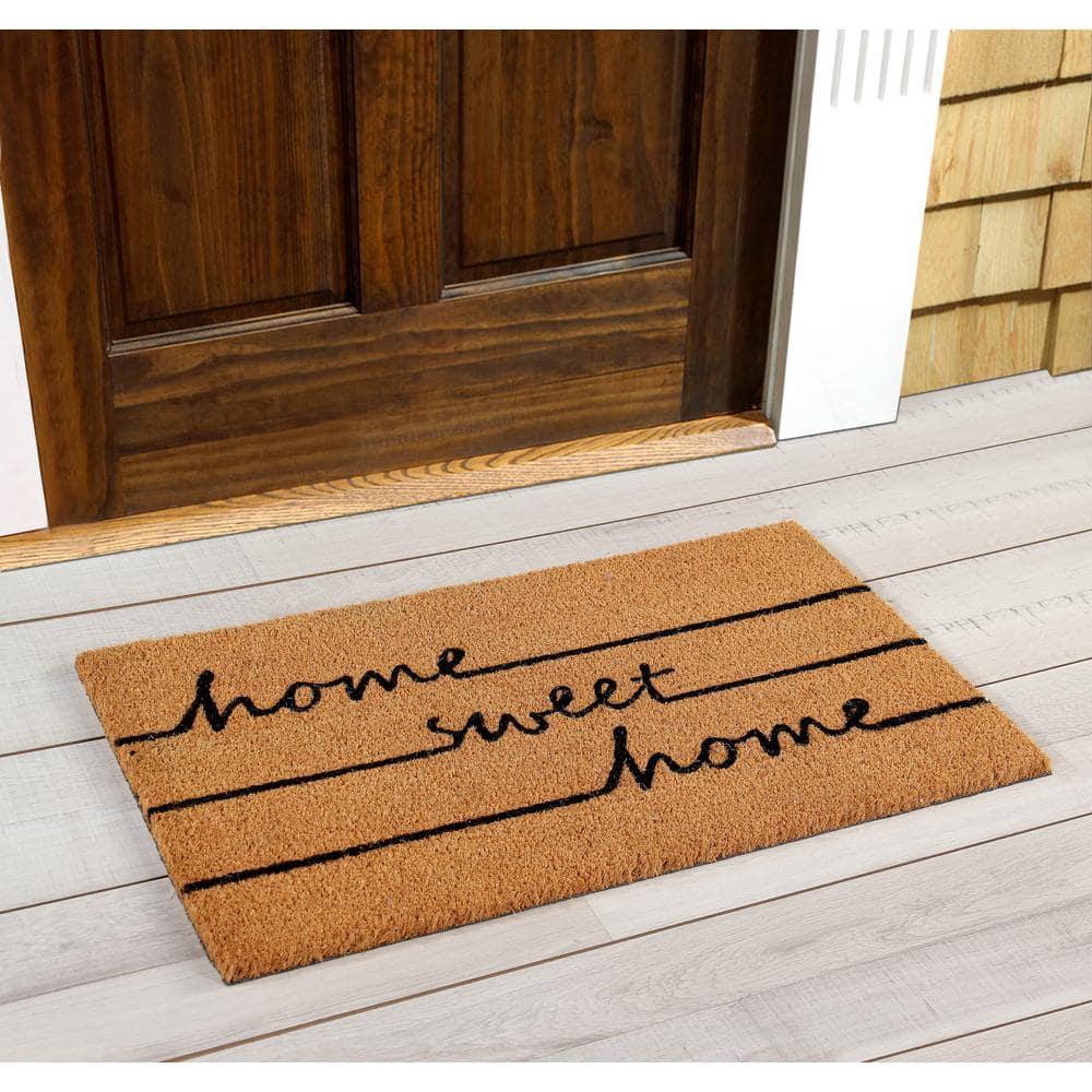 RugSmith White Home Sweet Home 18 in. x 30 in. Doormat DM5950 - The Home  Depot