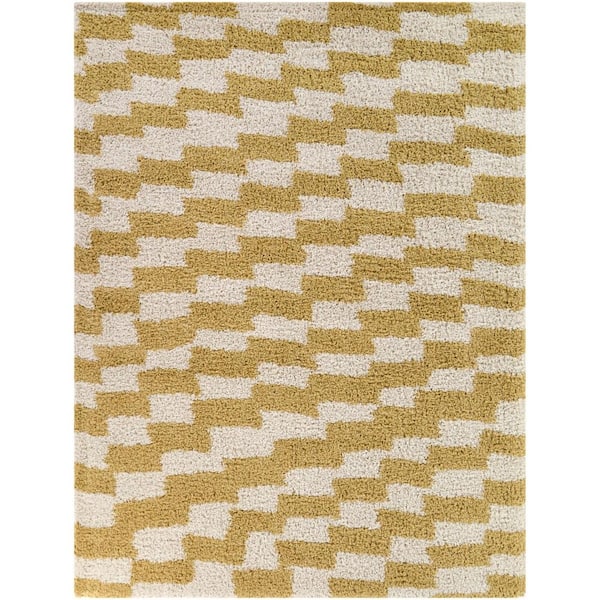 Koldewey Gold 7 ft. 10 in. x 10 ft. Striped Area Rug
