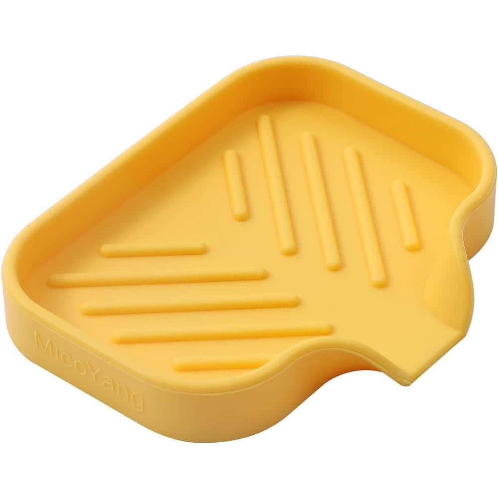 2pc 4.9 in. Silicone Bathroom Soap Dishes with Drain and Kitchen Sink Organ
