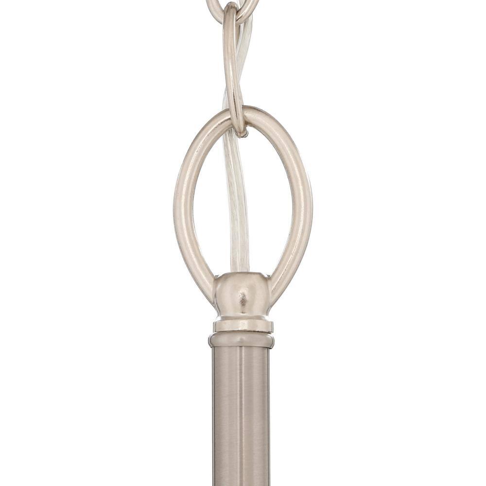 Aubrey Mini 5-Light Chandelier with Frosted Glass, Satin Nickel