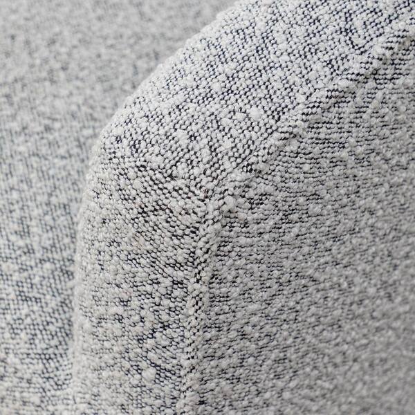 NEW Count Yorkshire Designer Heavyweight Boucle Upholstery Fabric in White  and Black Melange