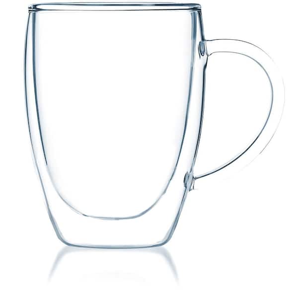 Bistro 12 oz. Double Wall Glass with Handle Dishwasher Safe
