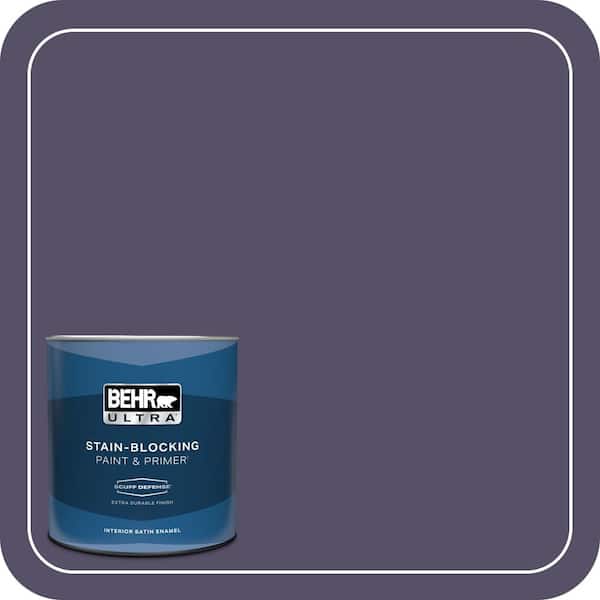 BEHR ULTRA 1 qt. #650F-7 Violet Eclipse Extra Durable Satin Enamel Interior Paint & Primer