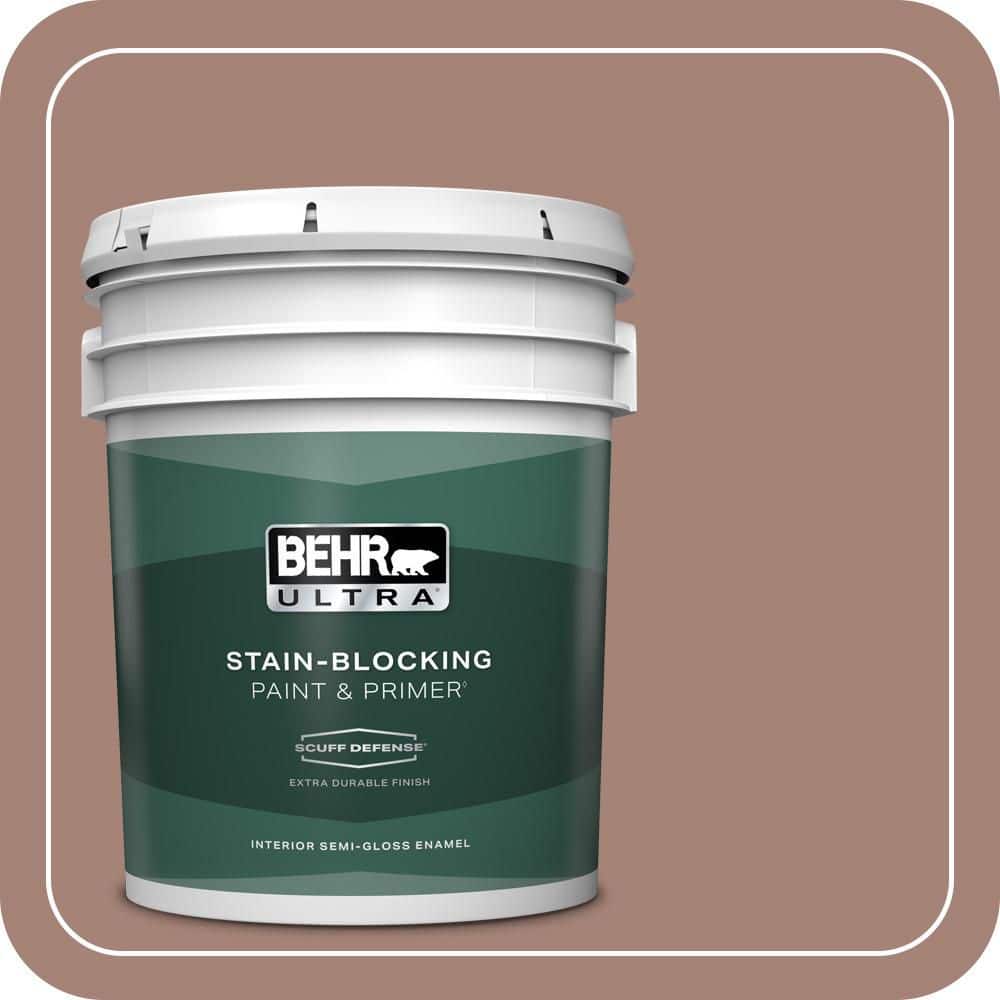 5 gal. Home Decorators Collection #HDC-NT-07 Hickory Branch Extra Durable Semi-Gloss Enamel Interior Paint & Primer -  BEHR ULTRA, 02733605
