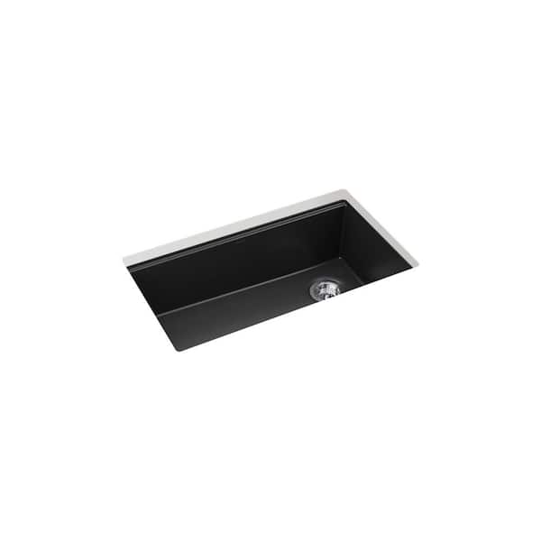 KOHLER Billings 32.5 in. Undermount Single-Bowl Kitchen Sink in Matte White