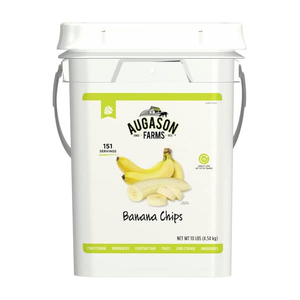 AUGASON FARMS AF Banana Chips Certified Gluten Free Emergency Bulk Food Storage