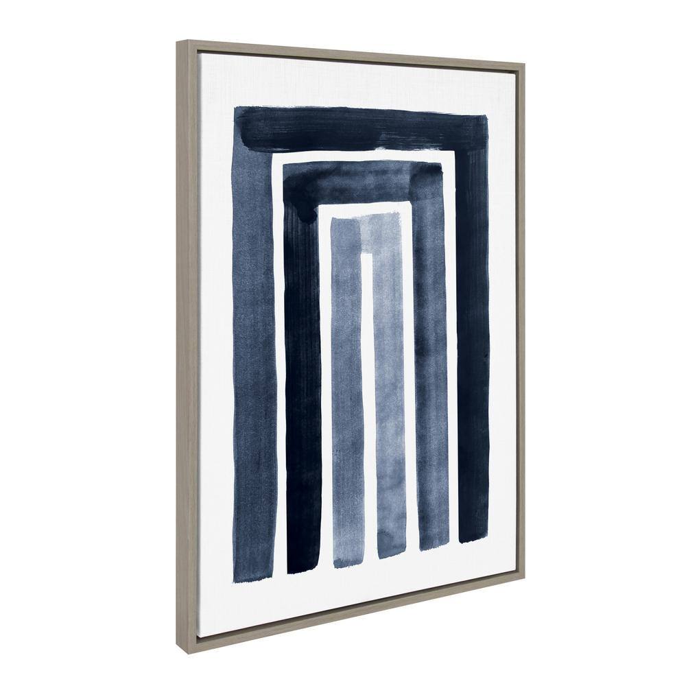 Large Blue and Gray Abstract Canvas Wall Art