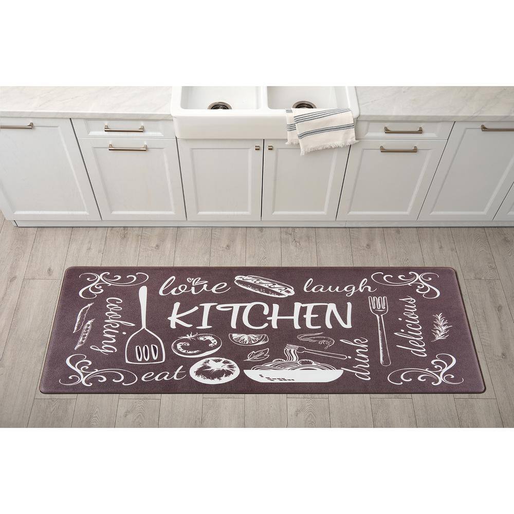 Black Rectangular Non-slip Anti-Fatigue Kitchen Mat